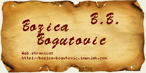Božica Bogutović vizit kartica